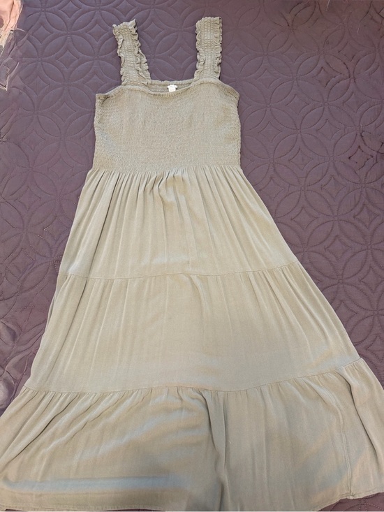 aerie Dresses & Skirts - Women’s Smocked Tiered Dress in Sage Green